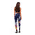 Blue Polynesia Leggings Plumeria With Hibiscus Pattern Tropical Vibes - Polynesian Pride