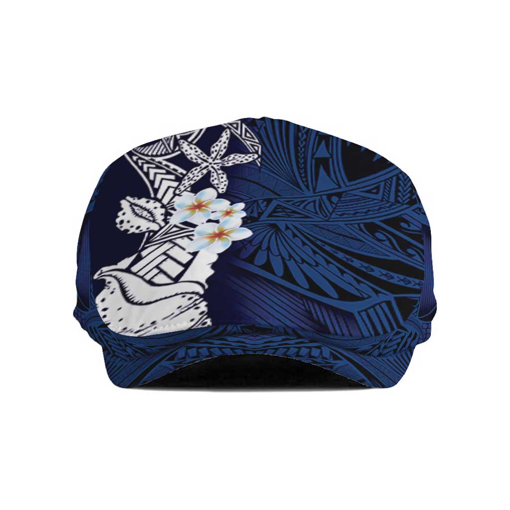 Blue Samoa Tattoo Jeff Hat Plumeria Samoan Ocean Tatau Pattern - Polynesian Pride