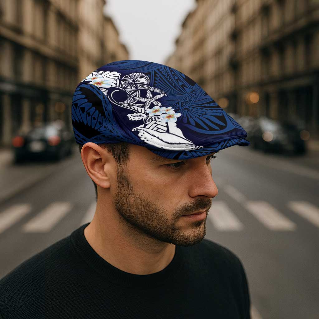Blue Samoa Tattoo Jeff Hat Plumeria Samoan Ocean Tatau Pattern - Polynesian Pride