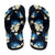 Blue Tropical Hawaii Flip Flops Seamless Monstera Plumeria Hawaiian Pattern - Polynesian Pride