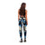 Blue Tropical Hawaii Leggings Seamless Monstera Plumeria Hawaiian Pattern - Polynesian Pride