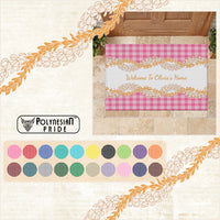 Custom Hawaii Palaka Rubber Doormat Puakenikeni Lei Traditional Hawaii-plaid CTM14