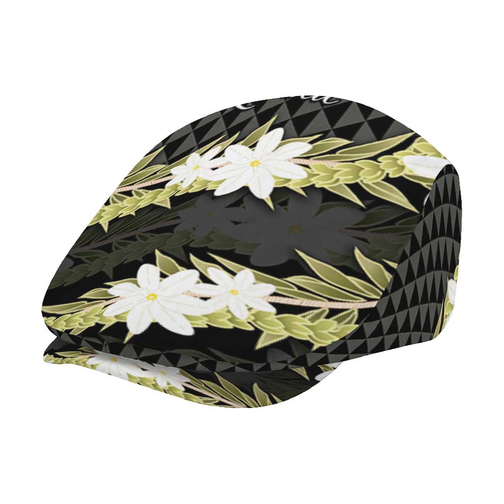 Born And Raised Aloha Hawaii Jeff Hat Kanaka Kakau Hawaiian Tiare Pakalana Lei - Polynesian Pride