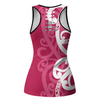 Breast Cancer Awareness Maori Hollow Tank Top Koru Kowhaiwhai - Polynesian Pride