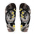 Brown and Black Hawaii Shark Tattoo Flip Flops Puakenikeni Lei Plumeria Polynesian Pattern - Polynesian Pride