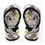 Brown and White Hawaii Shark Tattoo Flip Flops Puakenikeni Lei Plumeria Polynesian Pattern - Polynesian Pride
