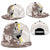 Brown and White Hawaii Shark Tattoo Snapback Cap Puakenikeni Lei Plumeria Polynesian Pattern - Polynesian Pride
