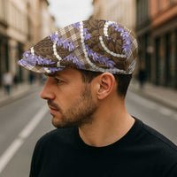 Brown Hawaii Palaka Honohono Pikake Jeff Hat Hawaiian Orchid Lei Polynesian Pattern - Polynesian Pride