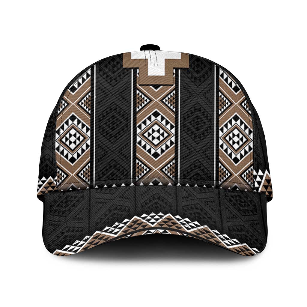 Brown Taniko Aotearoa Classic Cap Niho Taniwha Mix Poutama - Polynesian Pride