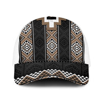 Brown Taniko Aotearoa Mesh Trucker Cap Niho Taniwha Mix Poutama - Polynesian Pride