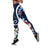 Bula Fiji Tagimaucia Mix Plumeria Masi Tapa Leggings Blue