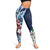 Bula Fiji Tagimaucia Mix Plumeria Masi Tapa Leggings Blue