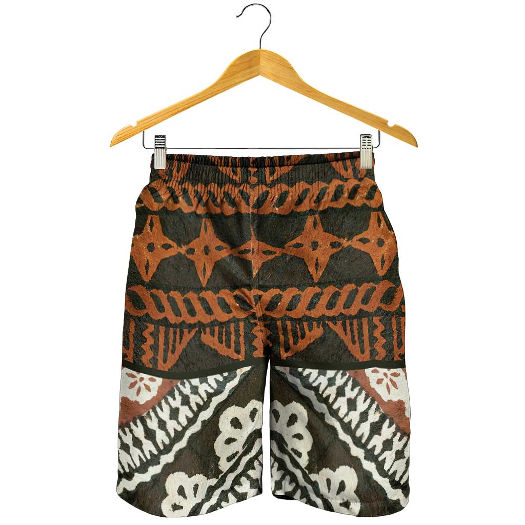 Bula Fiji Tapa Shorts for Men Fijian Masi Vintage Vibes - Polynesian Pride