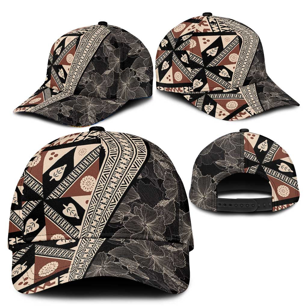 Bula Hibiscus Festival Classic Cap Fijian Masi Pattern Half Style LT03