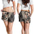 Bula Hibiscus Festival Shorts for Women Fijian Masi Pattern Half Style - Polynesian Pride