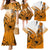Orange Hawaii Family Matching Outfits Mermaid Dress And Hawaiian Shirt Polynesian Shark Tattoo LT14 - Polynesian Pride