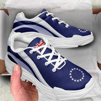 Cook Islands Chunky Sneakers Flag-Inspired Curve Style
