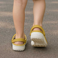 Cook Islands Clogs Shoes Yellow Hibiscus And Stars