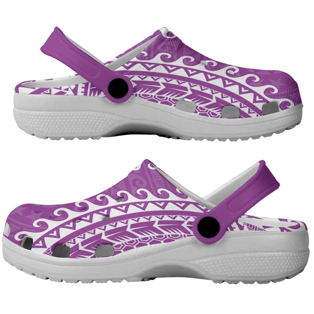 Cook Islands Mangaia Clogs Shoes Polynesian Tribal Tattoo LT05 - Polynesian Pride