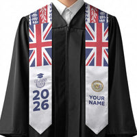 Custom Aloha Hawaii Graduation Stole Hawaiian Flag With Leis LT05 - Polynesian Pride