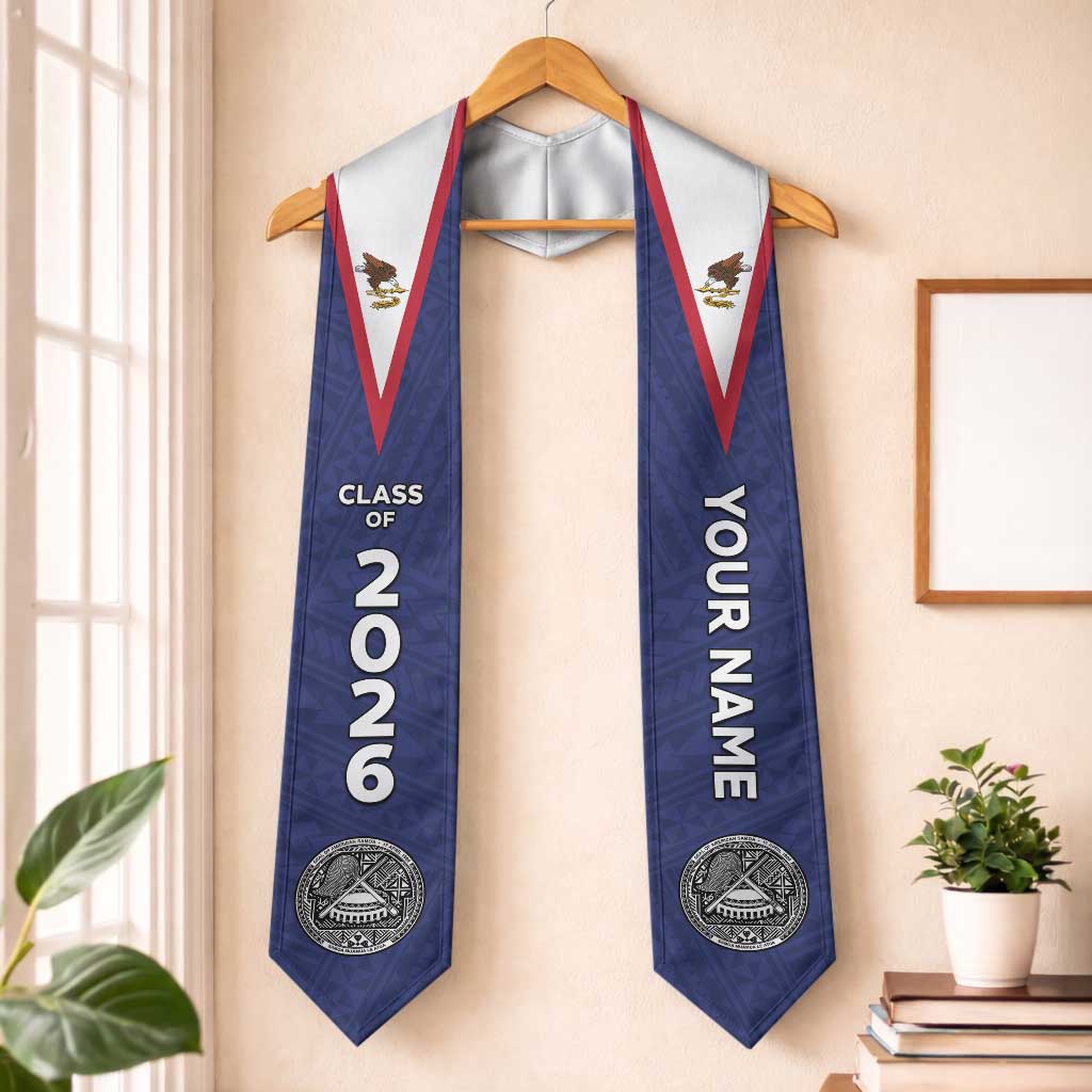 Custom American Samoa Graduation Stole Polynesian Pattern