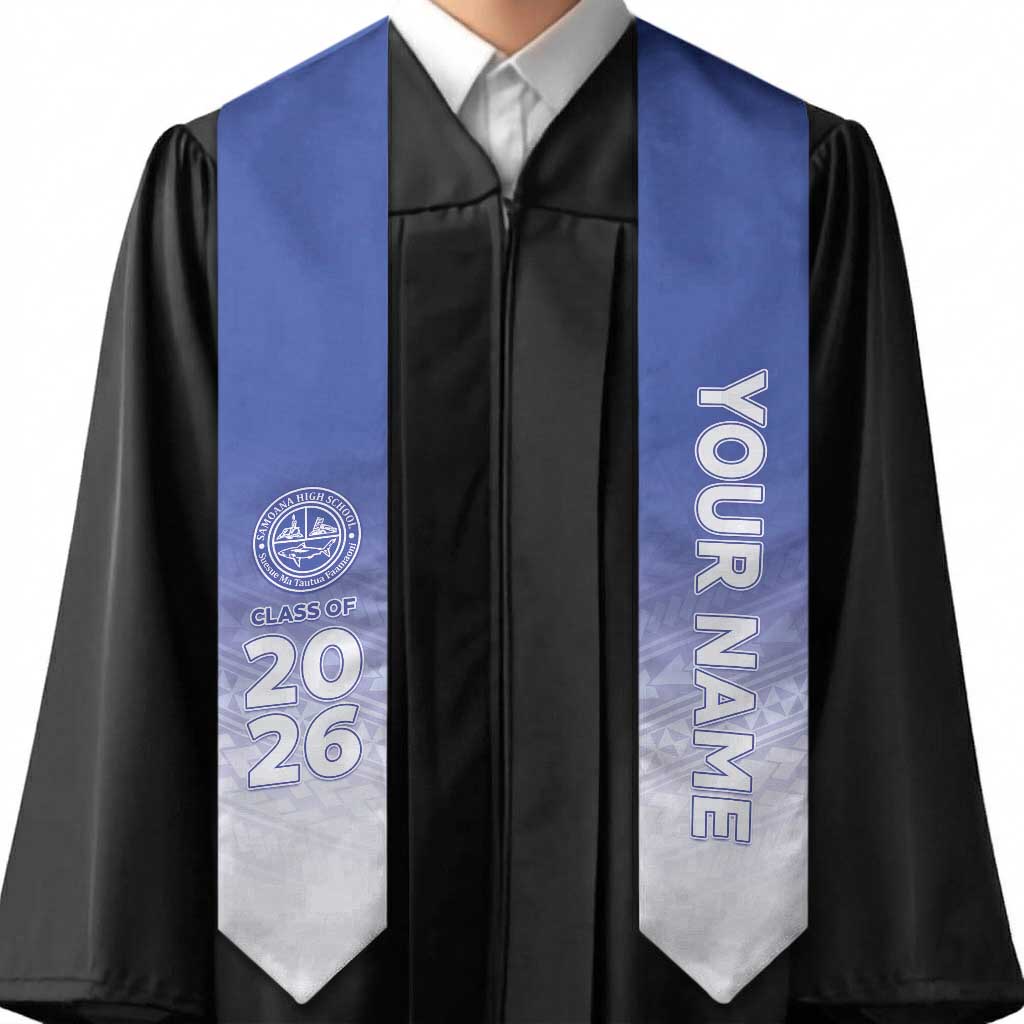 Custom American Samoa Graduation Stole Samoana High School Polynesian Pattern