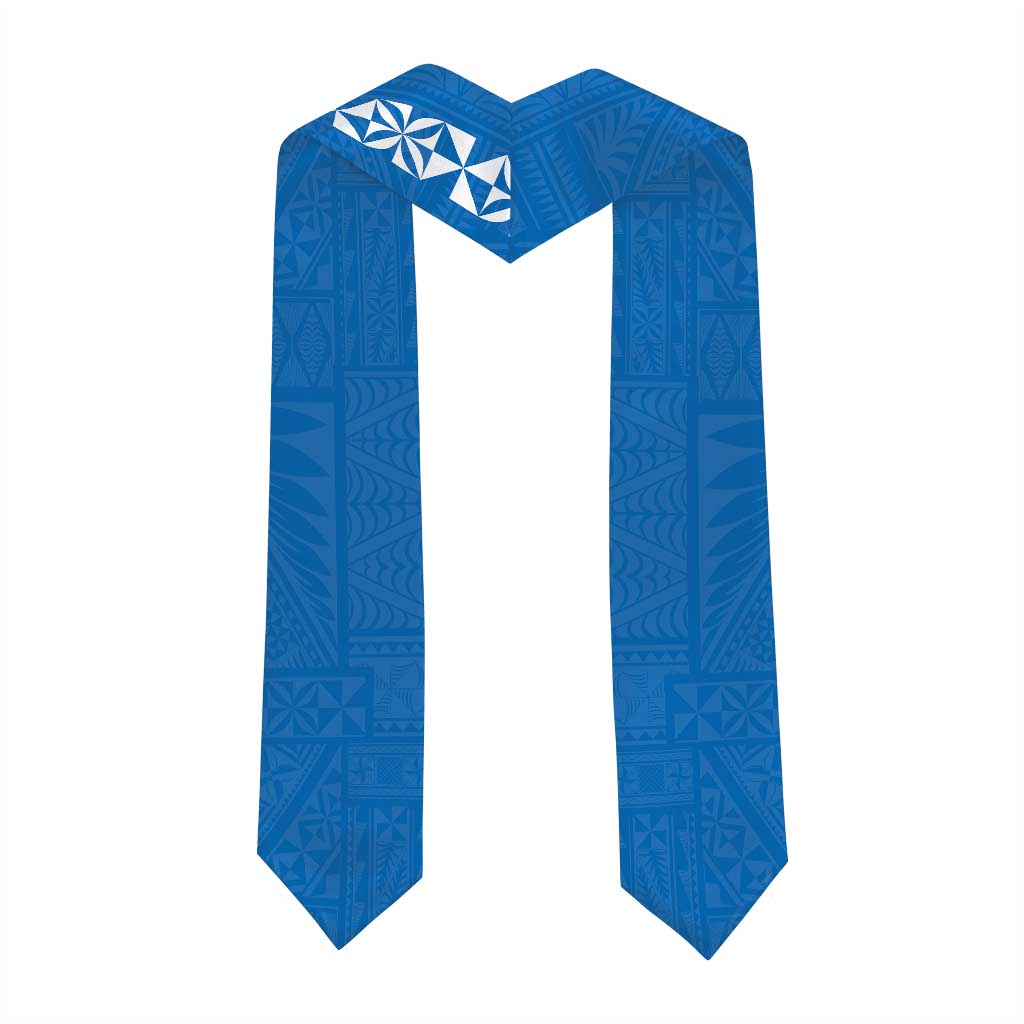Custom Apifoou College Graduation Stole Tongan Ngatu Pattern