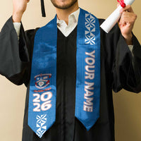 Custom Apifoou College Graduation Stole Tongan Ngatu Pattern