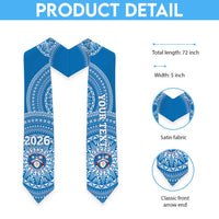 Custom Apifoou Tonga College Graduation Stole Class Of Year Tongan Ngatu Pattern