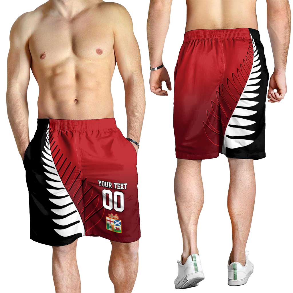 Custom British Lions New Zealand Shorts for Men Half Black Fern LT09