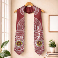 Custom Eua High School Tonga Graduation Stole Class Of Year Tongan Ngatu Pattern
