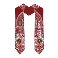 Custom Eua High School Tonga Graduation Stole Class Of Year Tongan Ngatu Pattern