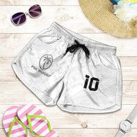 Custom Fiji Rugby Shorts for Women Tapa Tribal Motifs Sporty Style - Polynesian Pride