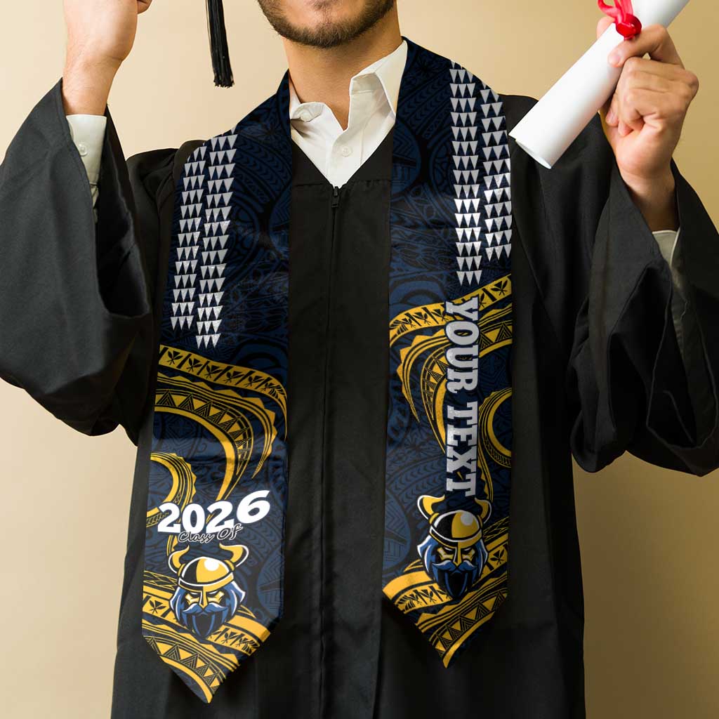 Custom Hawaii Hilo High School Graduation Stole Class Of Year Viking Polynesian Kakau Pattern LT14 - Polynesian Pride