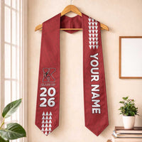 Custom Hawaii Kahuku High & Intermediate School Graduation Stole Kakau Pattern