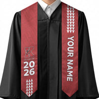 Custom Hawaii Kahuku High & Intermediate School Graduation Stole Kakau Pattern