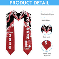 Custom Hawaii Kalani High School Graduation Stole Class Of Year Puakenikeni Lei Hawaiian Pattern