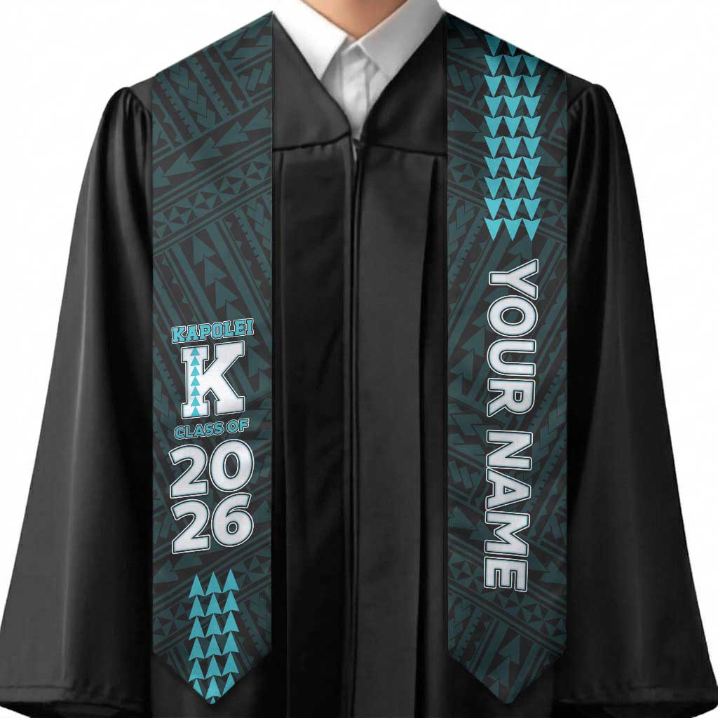 Custom Hawaii Kapolei High School Graduation Stole Kakau Pattern LT05 - Polynesian Pride