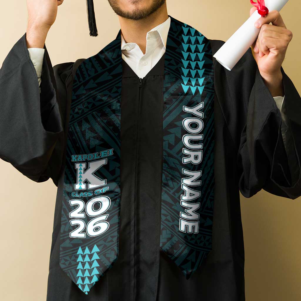 Custom Hawaii Kapolei High School Graduation Stole Kakau Pattern LT05 - Polynesian Pride