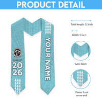 Custom Hawaii King Kekaulike High School Graduation Stole Kakau Pattern