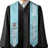 Custom Hawaii King Kekaulike High School Graduation Stole Kakau Pattern