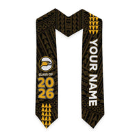Custom Hawaii Nanakuli High And Intermediate School Graduation Stole Kakau Pattern LT05 - Polynesian Pride