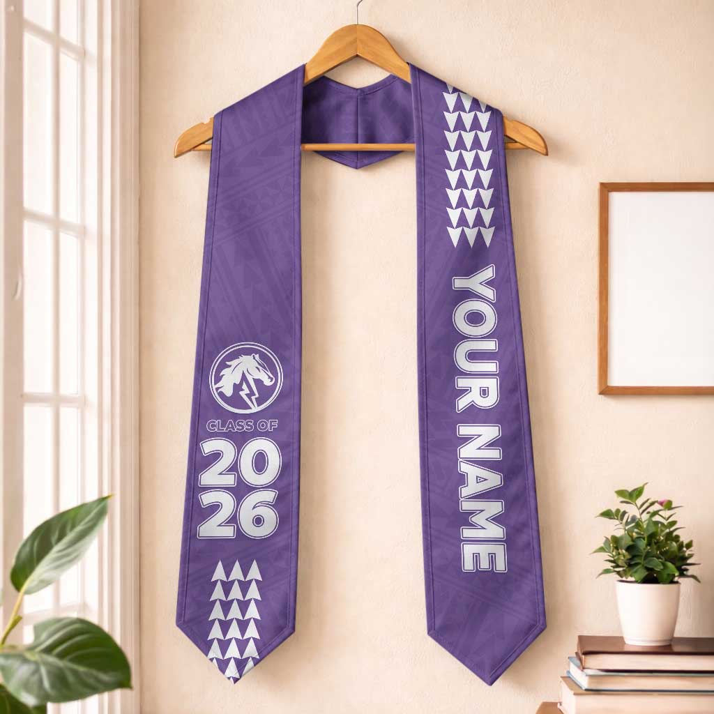 Custom Hawaii Pearl City High School Graduation Stole Kakau Pattern