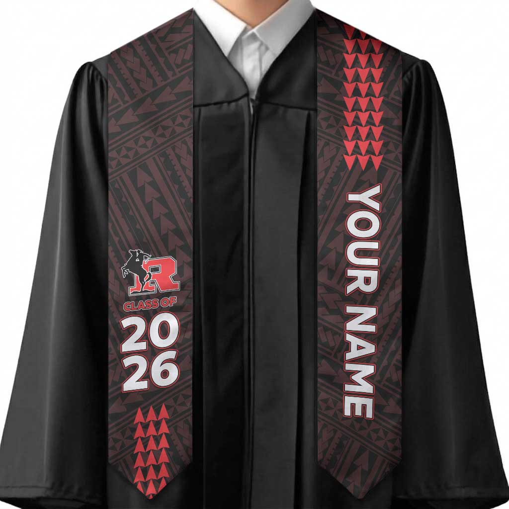 Custom Hawaii Roosevelt High School Graduation Stole Kakau Pattern LT05 - Polynesian Pride