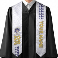Custom Hawaii Waipahu High School Graduation Stole Kakau Pattern