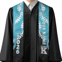 Custom Kapolei Hawaii High School Graduation Stole Class Of Year Puakenikeni Lei Hawaiian Pattern