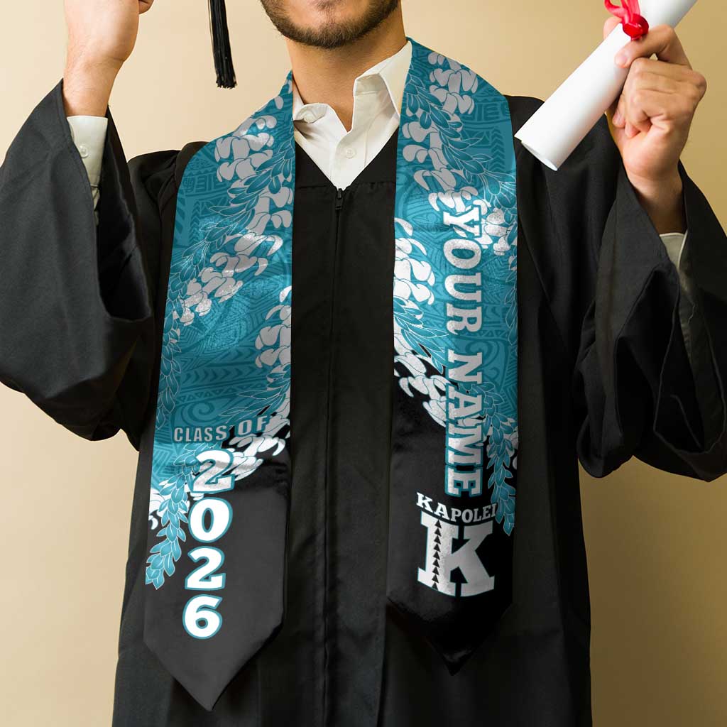 Custom Kapolei Hawaii High School Graduation Stole Class Of Year Puakenikeni Lei Hawaiian Pattern