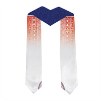 Custom Marist Brothers High School Graduation Stole With Fijian Tapa Pattern