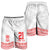 Custom Mate Ma'a Tonga Heritage Shorts for Men Pacific Tribal Rugby White Edition - Polynesian Pride