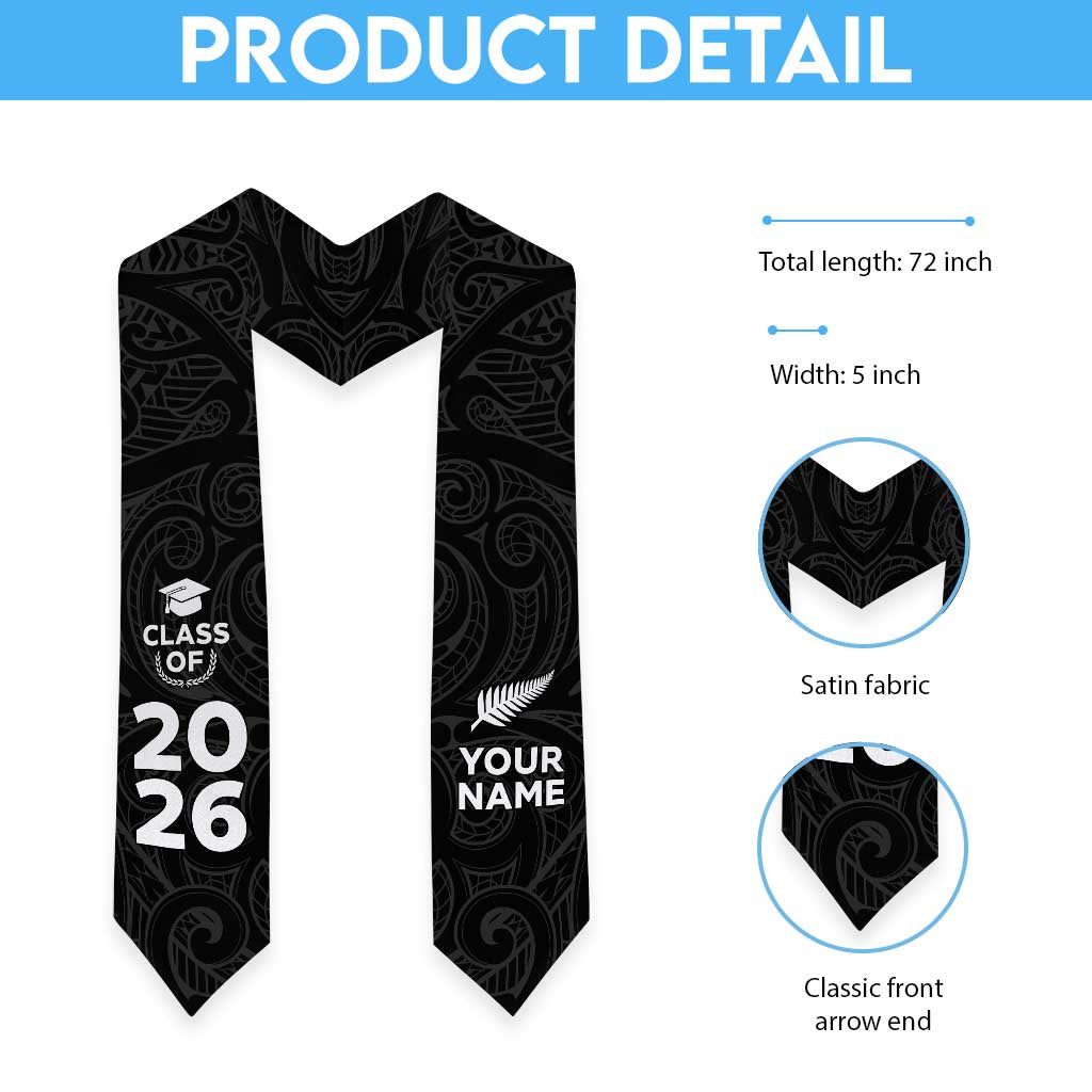 Custom New Zealand Aotearoa Graduation Stole Maori Pattern LT05 - Polynesian Pride